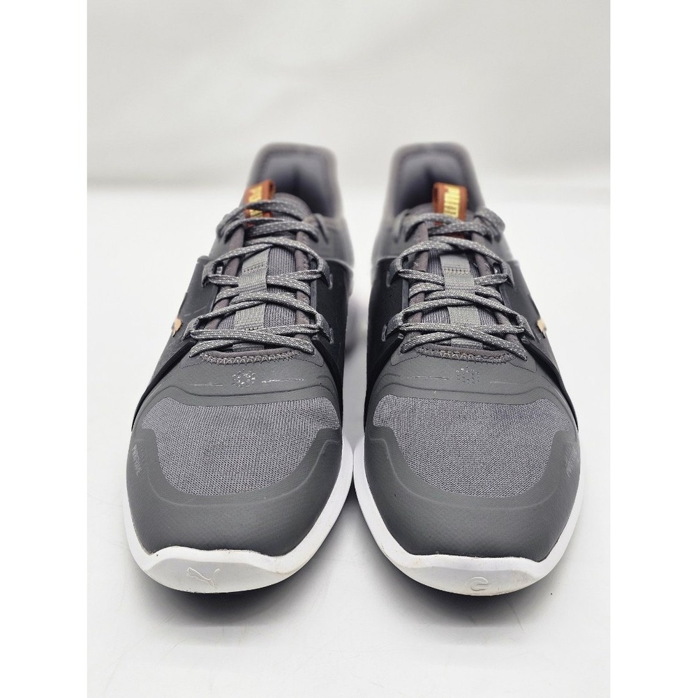 Puma Ignite Fasten8 Golf Shoes Mens 9.5 Grey Black 193000-01 Spikeless - Picture 2 of 13